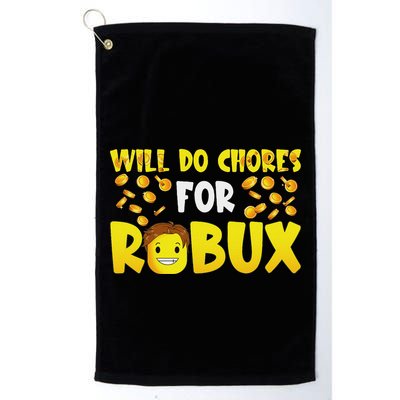 Noob And Professional Gamer Will Do Chores For Robux Golf Towel