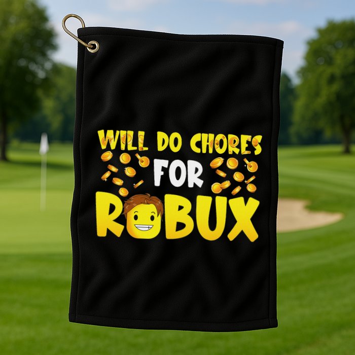Noob And Professional Gamer Will Do Chores For Robux Golf Towel