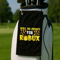 Noob And Professional Gamer Will Do Chores For Robux Golf Towel