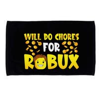 Noob And Professional Gamer Will Do Chores For Robux Microfiber Hand Towel