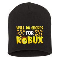 Noob And Professional Gamer Will Do Chores For Robux Short Acrylic Beanie
