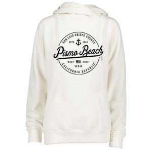 Nautical Anchor Pismo Beach California Travel Vacation Gift Womens Funnel Neck Pullover Hood