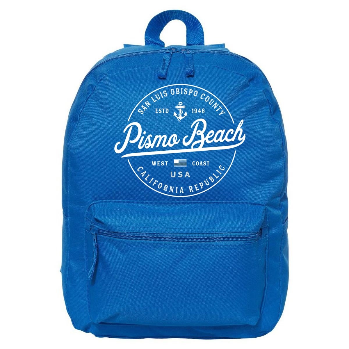 Nautical Anchor Pismo Beach California Travel Vacation Gift 16 in Basic Backpack