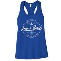 Nautical Anchor Pismo Beach California Travel Vacation Gift Women's Racerback Tank