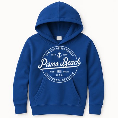 Nautical Anchor Pismo Beach California Travel Vacation Gift Kids Hoodie