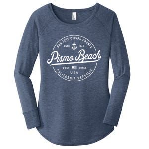 Nautical Anchor Pismo Beach California Travel Vacation Gift Women's Perfect Tri Tunic Long Sleeve Shirt