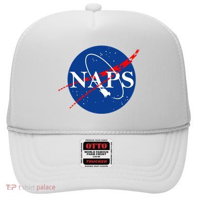 NAPS Space Parody Logo High Crown Mesh Back Trucker Hat