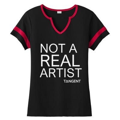 Not A Real Artist Ai Evangelist Ladies Halftime Notch Neck Tee