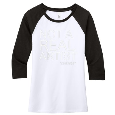 Not A Real Artist Ai Evangelist Women's Tri-Blend 3/4-Sleeve Raglan Shirt