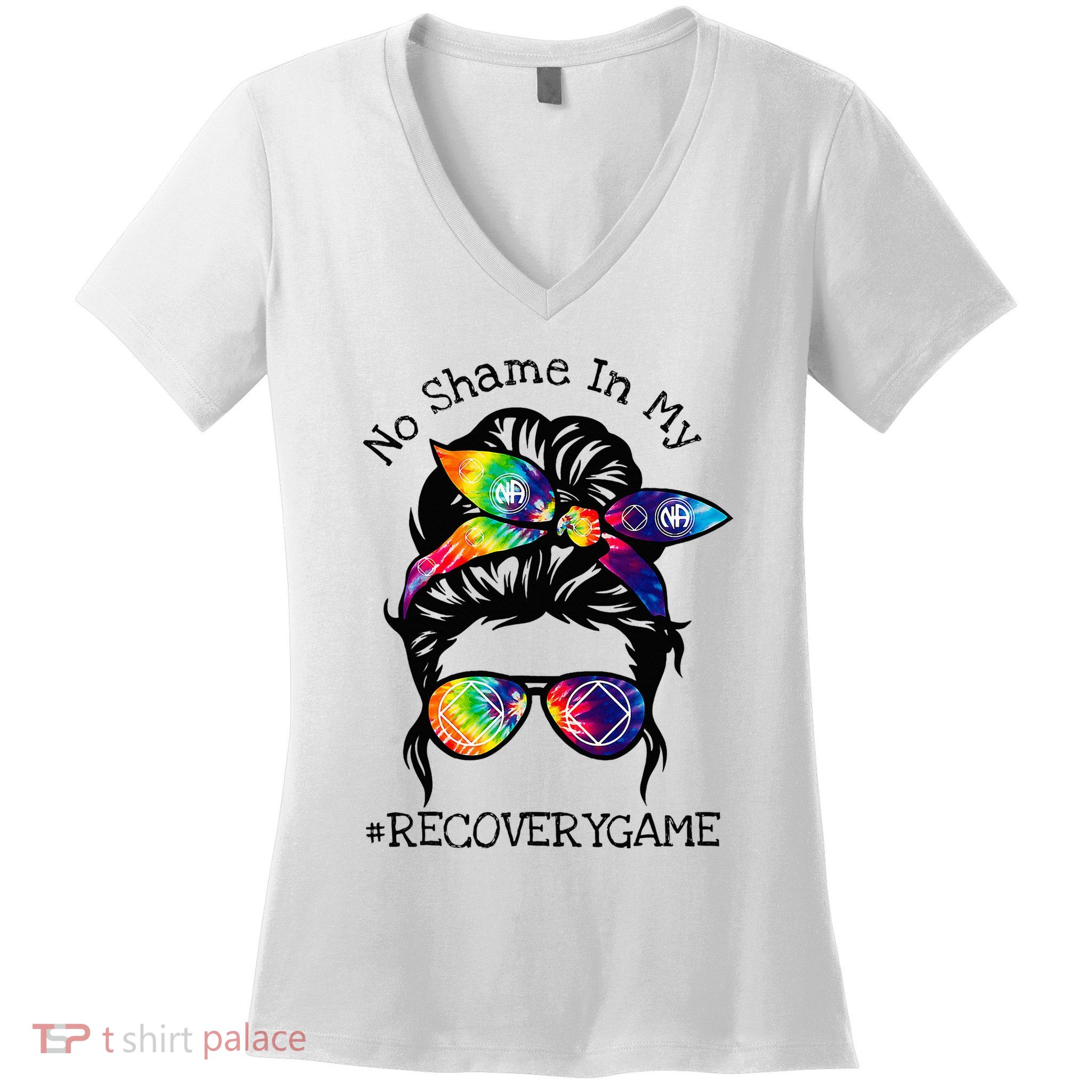Narcotics Anonymous Sobriety Gifts Aa Na Women's V-Neck T-Shirt