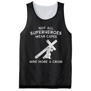 Not All Superheroes Wear Capes Mine Wore A Cross Mesh Reversible Basketball Jersey Tank