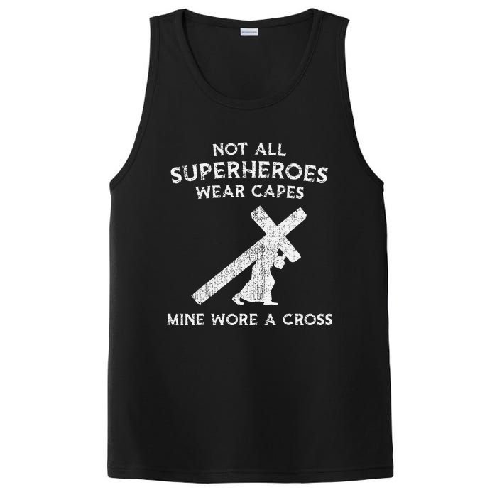 Not All Superheroes Wear Capes Mine Wore A Cross PosiCharge Competitor Tank