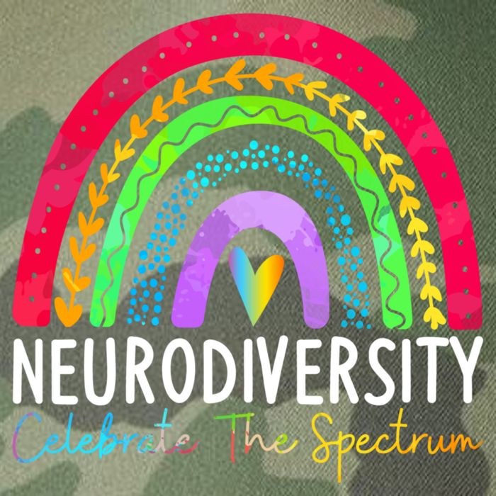 Neurodiversity Autism Spectrum ASD ADHD Rainbow Boho Legacy Tie Dye Trucker Hat