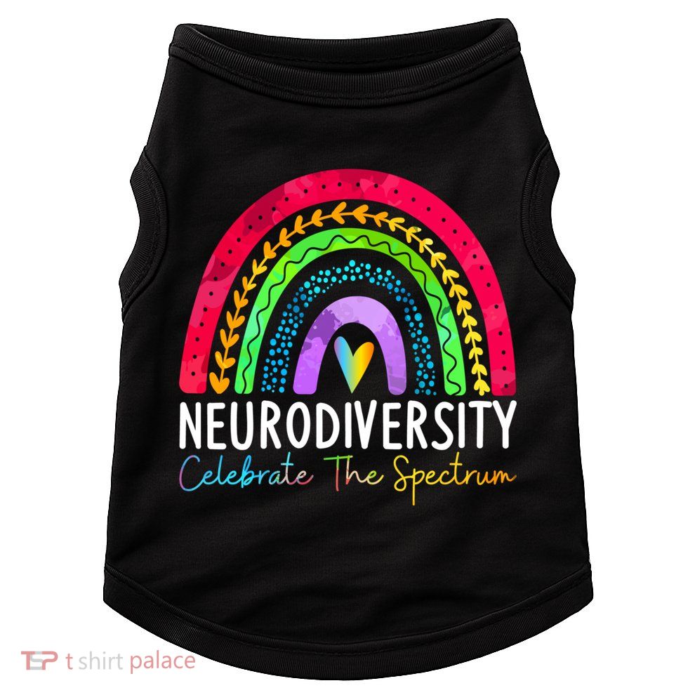 Neurodiversity Autism Spectrum ASD ADHD Rainbow Boho Doggie Tank