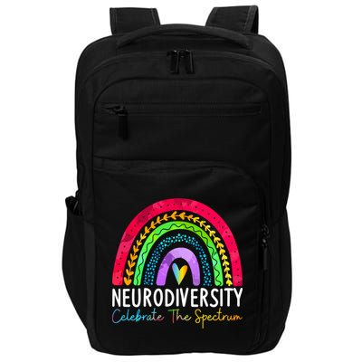 Neurodiversity Autism Spectrum ASD ADHD Rainbow Boho Impact Tech Backpack