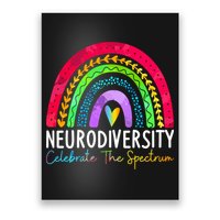 Neurodiversity Autism Spectrum ASD ADHD Rainbow Boho Poster