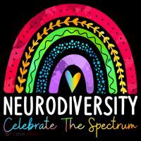 Neurodiversity Autism Spectrum ASD ADHD Rainbow Boho Tall Sweatshirt