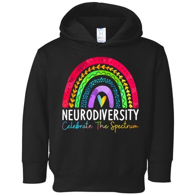 Neurodiversity Autism Spectrum ASD ADHD Rainbow Boho Toddler Hoodie