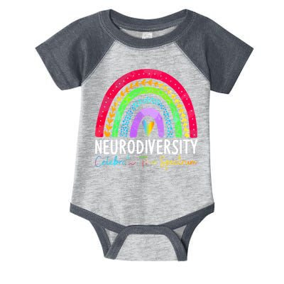Neurodiversity Autism Spectrum ASD ADHD Rainbow Boho Infant Baby Jersey Bodysuit