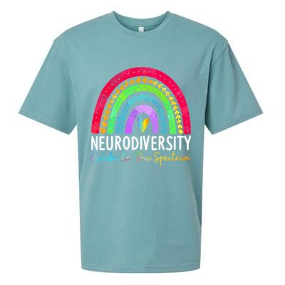 Neurodiversity Autism Spectrum ASD ADHD Rainbow Boho Sueded Cloud Jersey T-Shirt