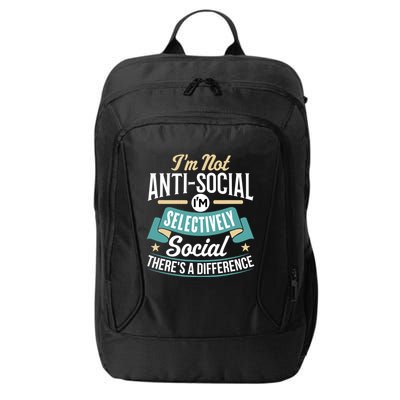 Not Antisocial, Sarcastic Humor, Sarcasm City Backpack