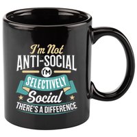 Not Antisocial, Sarcastic Humor, Sarcasm 11oz C Handle Ceramic Mug
