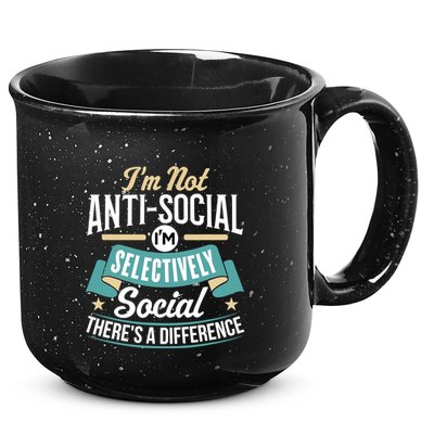 Not Antisocial, Sarcastic Humor, Sarcasm 15oz Campfire Ceramic Mug