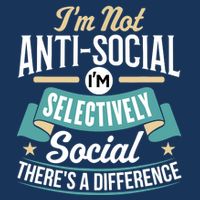 Not Antisocial, Sarcastic Humor, Sarcasm 25L Jumbo Tote