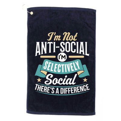 Not Antisocial, Sarcastic Humor, Sarcasm Golf Towel