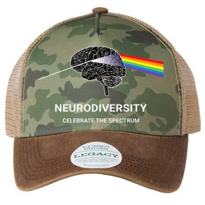 Neurodiversity Autism Spectrum ASD ADHD Rainbow Brain Legacy Tie Dye Trucker Hat
