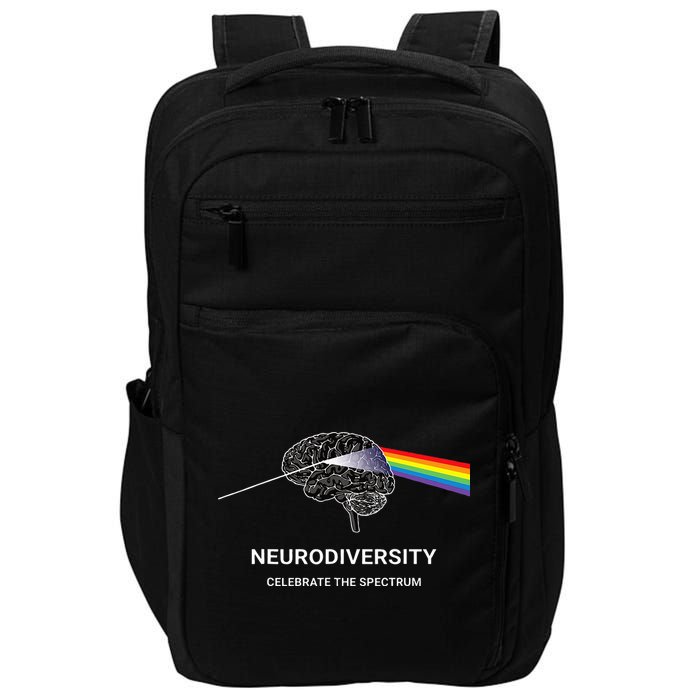 Neurodiversity Autism Spectrum ASD ADHD Rainbow Brain Impact Tech Backpack