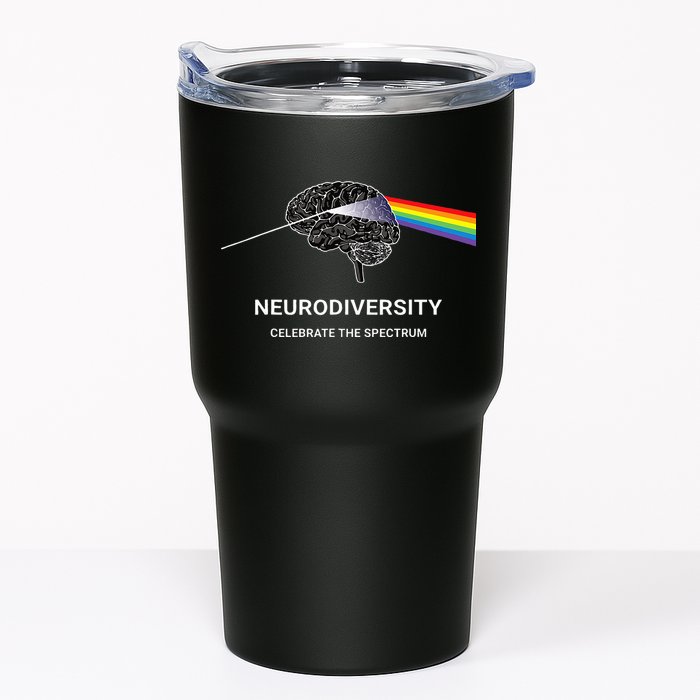 Neurodiversity Autism Spectrum ASD ADHD Rainbow Brain Tumbler