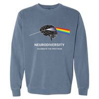 Neurodiversity Autism Spectrum ASD ADHD Rainbow Brain Garment-Dyed Sweatshirt