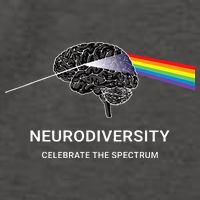 Neurodiversity Autism Spectrum ASD ADHD Rainbow Brain Vector Backpack
