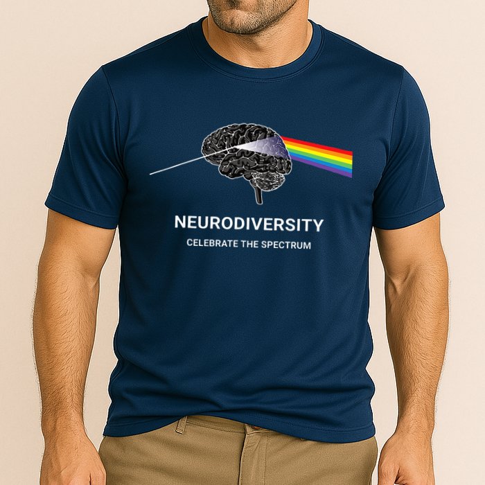 Neurodiversity Autism Spectrum ASD ADHD Rainbow Brain Performance Shirt