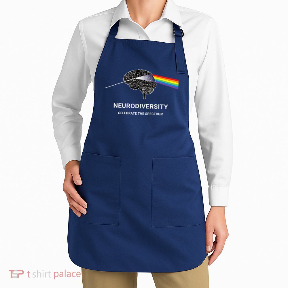 Neurodiversity Autism Spectrum ASD ADHD Rainbow Brain Apron