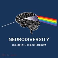 Neurodiversity Autism Spectrum ASD ADHD Rainbow Brain Tall T-Shirt