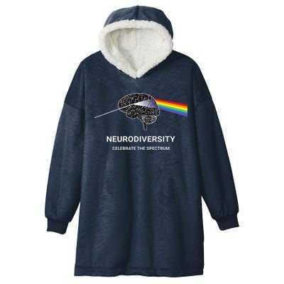 Neurodiversity Autism Spectrum ASD ADHD Rainbow Brain Hooded Wearable Blanket