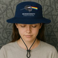 Neurodiversity Autism Spectrum ASD ADHD Rainbow Brain Bucket Hat