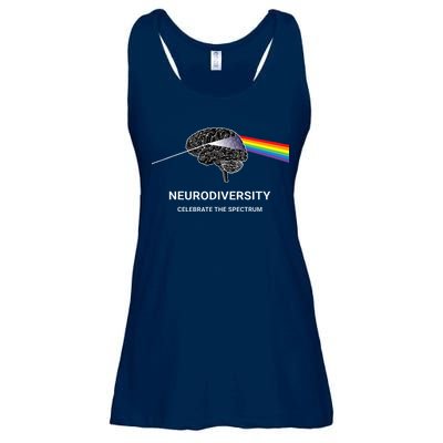 Neurodiversity Autism Spectrum ASD ADHD Rainbow Brain Ladies Essential Flowy Tank