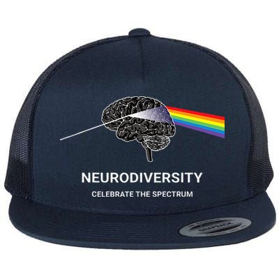 Neurodiversity Autism Spectrum ASD ADHD Rainbow Brain Flatbill Hat