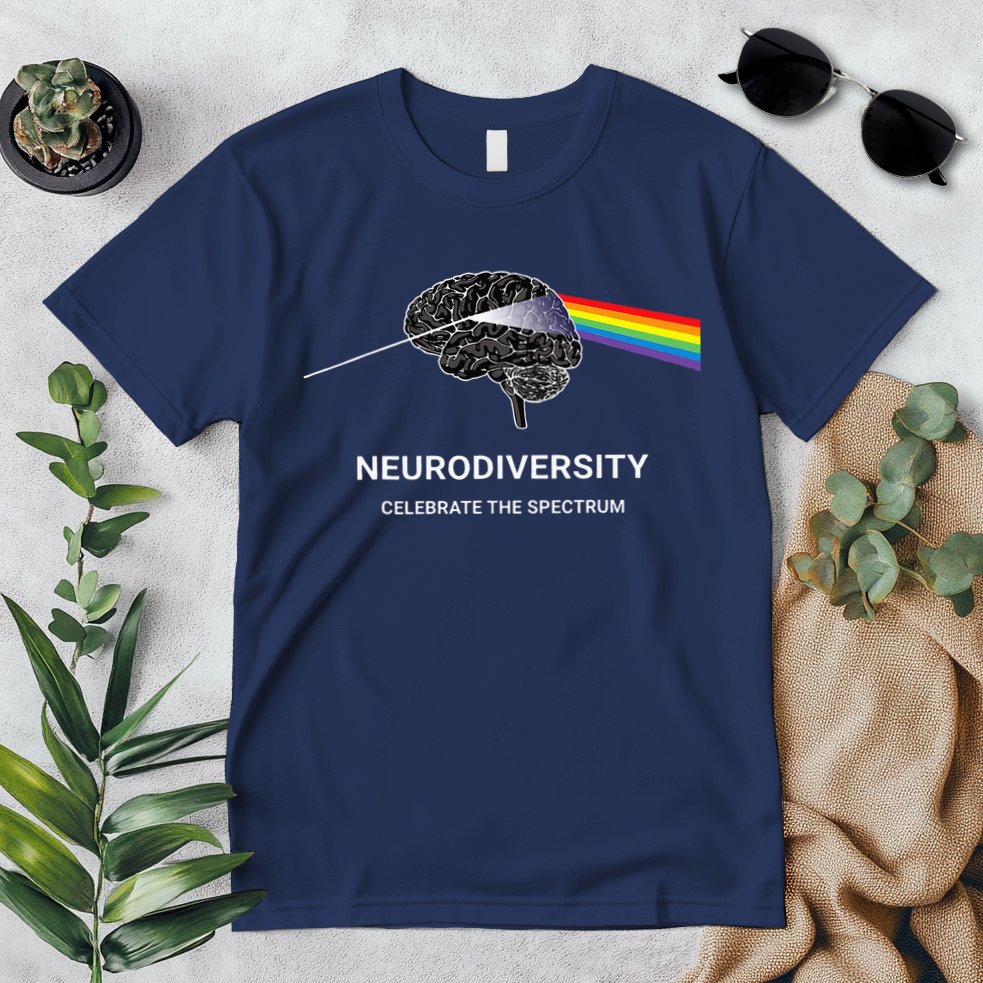 Neurodiversity Autism Spectrum ASD ADHD Rainbow Brain Premium T-Shirt