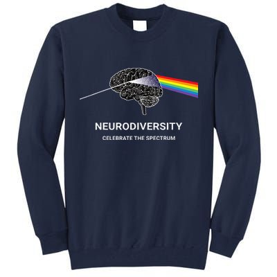 Neurodiversity Autism Spectrum ASD ADHD Rainbow Brain Tall Sweatshirt