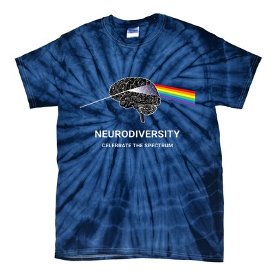 Neurodiversity Autism Spectrum ASD ADHD Rainbow Brain Tie-Dye T-Shirt