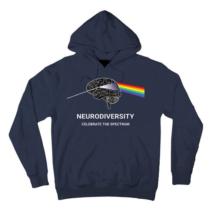 Neurodiversity Autism Spectrum ASD ADHD Rainbow Brain Tall Hoodie