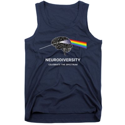 Neurodiversity Autism Spectrum ASD ADHD Rainbow Brain Tank Top