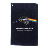 Neurodiversity Autism Spectrum ASD ADHD Rainbow Brain Golf Towel