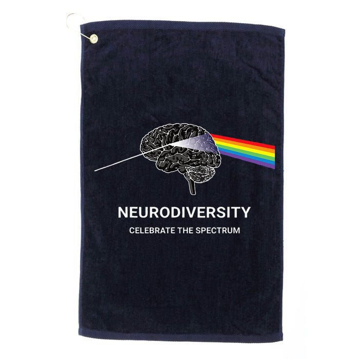 Neurodiversity Autism Spectrum ASD ADHD Rainbow Brain Golf Towel