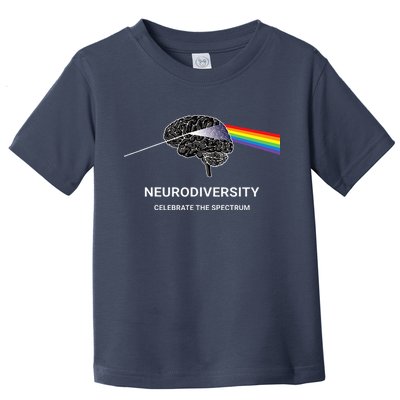 Neurodiversity Autism Spectrum ASD ADHD Rainbow Brain Toddler T-Shirt