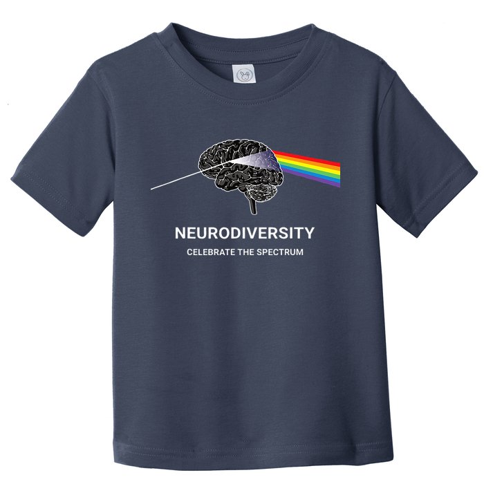 Neurodiversity Autism Spectrum ASD ADHD Rainbow Brain Toddler T-Shirt